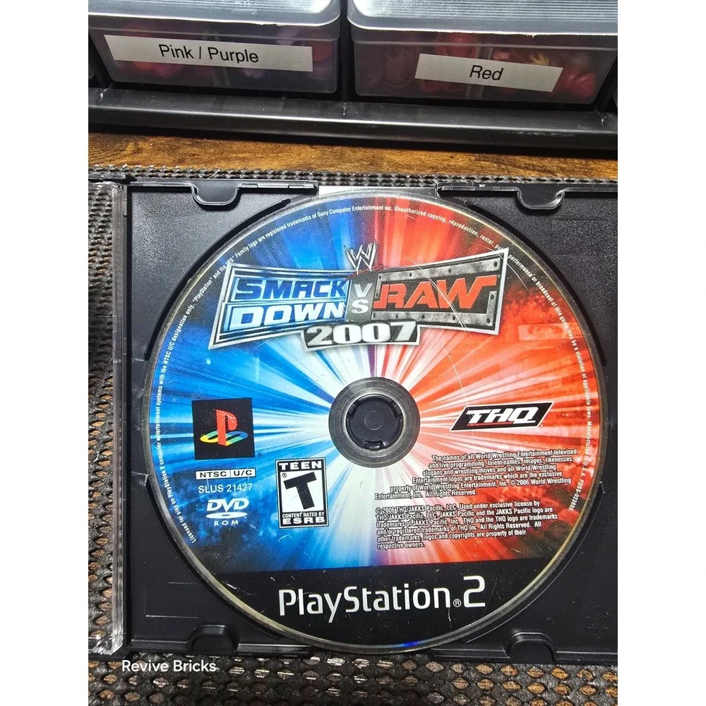 WWE SmackDown vs. Raw 2007 (Sony PlayStation 2, PS2, 2006) Game Only Tested Work